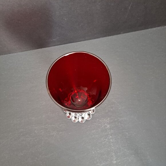 Anchor Hocking Ruby Red Boopie Glass 4.5" Wine Juice Goblet Berwick Vintage USA - Picture 4 of 6